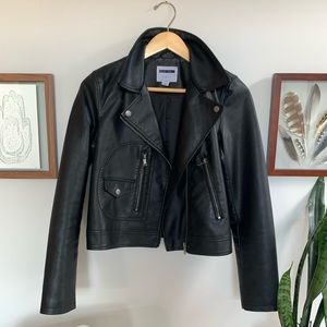 Noisy May Faux Leather Jacket - Size S